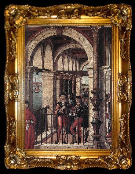 framed  CARPACCIO, Vittore Arrival of the English Ambassadors (detail) g, ta009-2